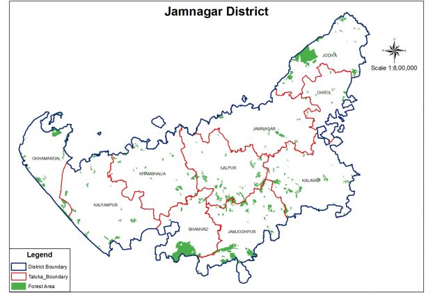 jamnagar district map